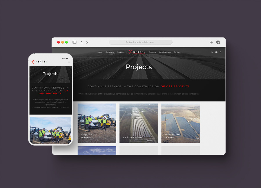 Nexten Solar Kurumsal Web Sitesi